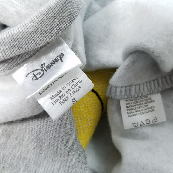 Disney Sweatshirt Small Mickey Mouse Heather Gray - Picture 7 of 8